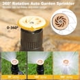 thumbnail image 2 of Rotating Sprinkler for Yard, 360° Rotation Auto Irrigation System with Ground Spike Base Design, 2 of 5