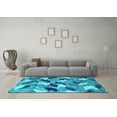 thumbnail image 3 of Ahgly Company Indoor Rectangle Abstract Light Blue Modern Area Rugs, 7' x 10', 3 of 4