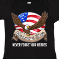 thumbnail image 4 of Inktastic Memorial Day- Never Forget Our Heroes- Bald Eagle Boys or Girls Baby Bodysuit, 4 of 5