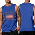 thumbnail image 2 of Patriotic Shirts Men USA Flag Sleeveless Crew Neck Tees Memorial Day Independence Day Classic T-Shirts, S, 2 of 4