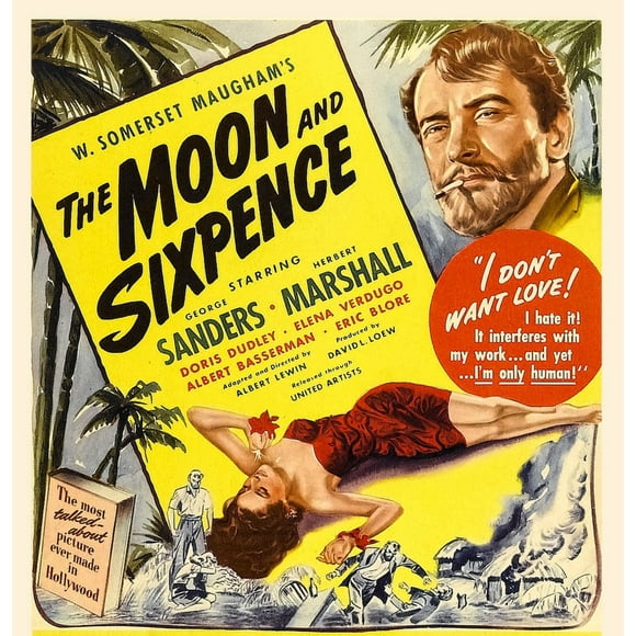 The Moon And Sixpence From Left: Elena Verdugo George Sanders On Window Card 1942. Movie Poster Masterprint (24 x 36)