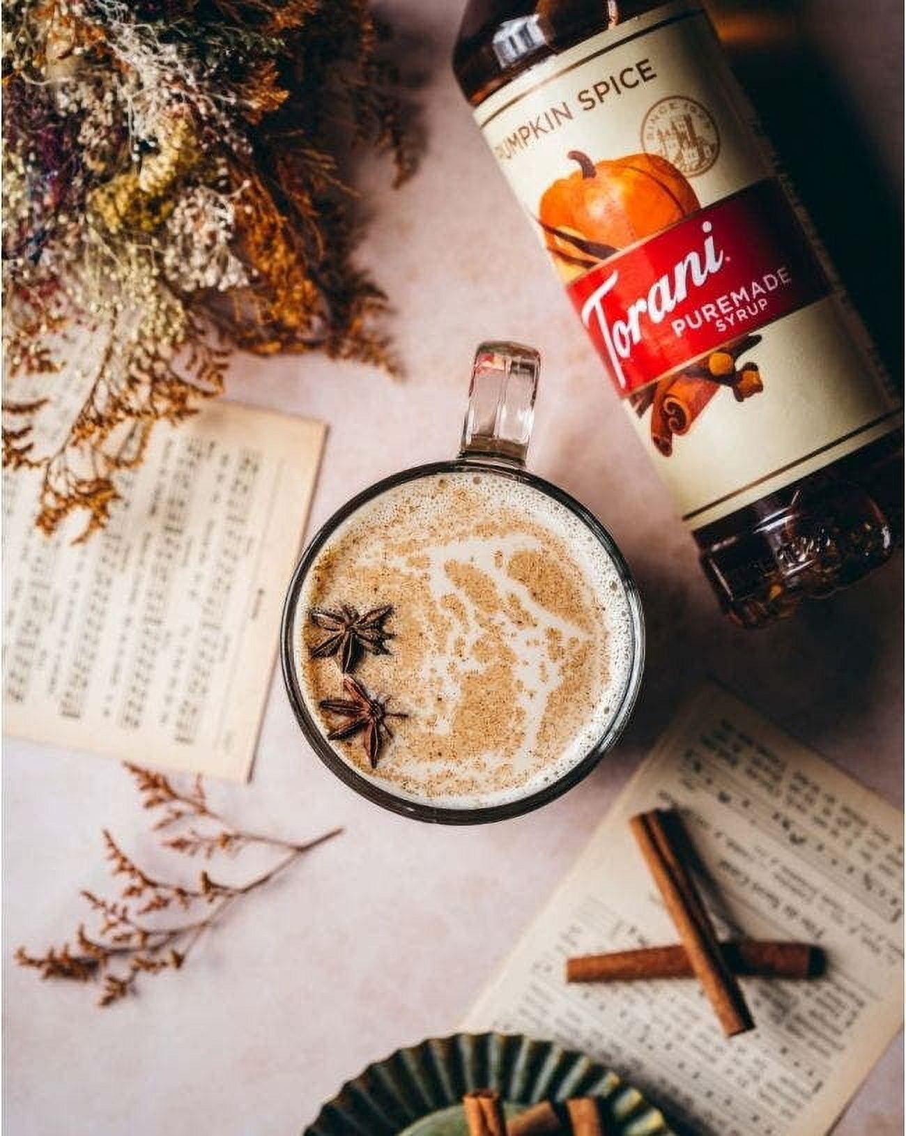 Torani Pumpkin Spice Puremade Syrup 750 mL + Gold Pump