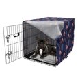 thumbnail image 5 of Jacobean Dog Crate Cover, Contemporary and Exotic Setting Floral Jungle Pattern with Flamingos, Easy to Use Pet Kennel Cover Small Dogs Puppies Kittens, 7 Sizes, Indigo Pink, by Ambesonne, 5 of 6