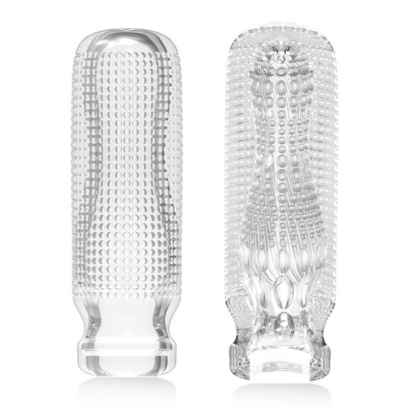 Male Masturbator Cup Clear Soft Silicone,Manual Portable Male Stroker,Adult Sex Toys for Men-No Vibrating