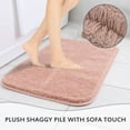 thumbnail image 2 of Carvapet Non-Slip Bath Mat Microfiber Soft Bathroom Mats, 20"x 32", Pink, 2 of 6