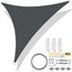 thumbnail image 3 of Toldo de vela de sombra triangular de 5/3,6/3/2 m, impermeable, con protección contra rayos UV del 98 %, con cuerda gratis para jardín, patio, pérgola, cenador, 3 of 5