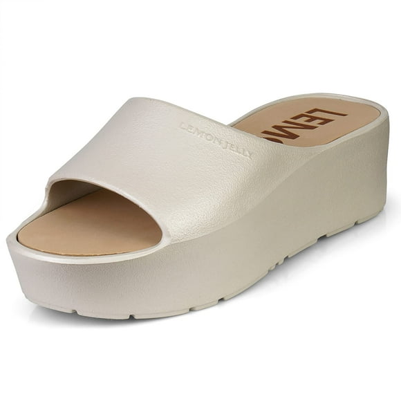 Sandalias con plataforma Lemon Jelly Sunny para mujer, gris cálido 40-41EU