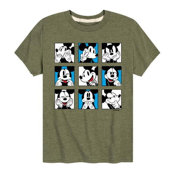 Mickey & Friends - Mickey Grid - Toddler And Youth Short Sleeve Graphic T-Shirt