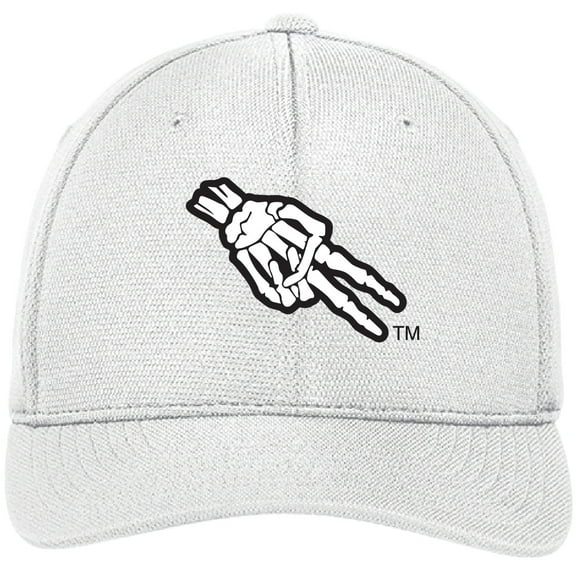 Low Deuce White Baseball Cap Flexfit Baseball Cap for Men Motorctcyle Apparel Skeleton Logo Motorcycle Hat Small/Medium