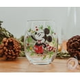 thumbnail image 3 of Disney Mickey Mouse Christmas Wreath Stemless Wine Glass | Holds 20 Ounces, 3 of 7