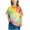 Yellow, variant on Babysbule New Arrivals Kid Clothes Girls Boys Fashion Short Sleeve Gradient Print Tops Crewneck Summer Loose T-shirt