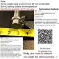 thumbnail image 2 of Spring Clamp Rings, 1" (25mm) For Smooth Dumbbell Handles Or Standard Weight Lifting Barbells (4-pack), 2 of 5