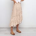 thumbnail image 5 of QENGING Summer Skirts for Women Flare Chiffon Casual High Waist Print Ruffles A-Line Pleated Swing Long SKirt Deals, 5 of 9