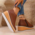 thumbnail image 5 of Willtoo Boots for Women Side‑Zipper Wedge Ankle Boots Thick Platform Elevated Booties Warm Winter Casual Outdoor Daily Shoes, 5 of 6