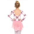 thumbnail image 4 of Grblisyd Ballet Leotards for Girls Bow Print Long Sleeve Gymnastics Dance Leotard Outfits with Tulle Skirt, 4 of 6
