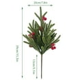 thumbnail image 2 of 19.7 Inch Silk Artificial Sprig, Realistic Greenery Pick for Christmas Tree Filler & Rustic Wedding Arch, Bendable Branch, Simulated Fokkers Pine*1 Piece, 2 of 8