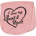thumbnail image 2 of Inktastic I Love My Aunt and Uncle in Black Chalk Heart Baby Burp Cloth, 2 of 3