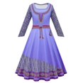 thumbnail image 3 of Vestido de princesa Wish Asha para niñas, Vestidos morados de manga larga, ropa para fiesta de cumpleaños y Carnaval, Disfraces de Halloween, 3 of 5