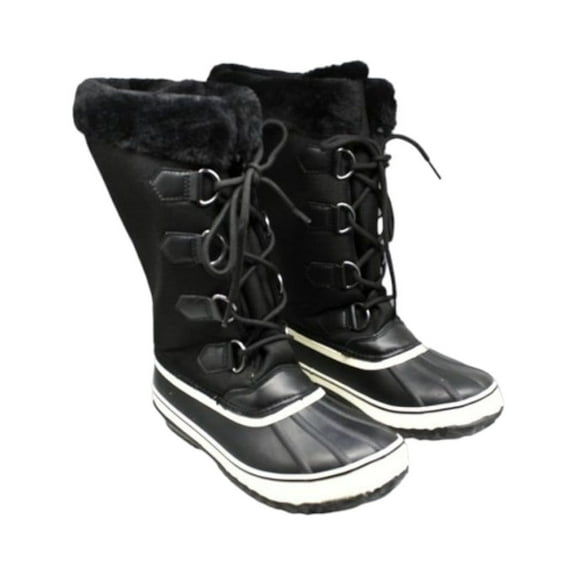 NEW Women's JBU by Jambu Snowy Tall Duck Boot Faux Fur Black