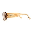 thumbnail image 3 of Womens Art Deco Mod Rectangular Sunglasses Beige, 3 of 4