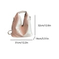 thumbnail image 4 of Bolso Mano para Mujer Slouchy Hobo Bag PU Hombro Cuero Viajes () Azul, 4 of 6