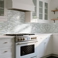 thumbnail image 6 of 10Pcs Peel and Stick Backsplash Thicker Design,12''x12'' Self-Adhesive Wall Tiles for Kitchen,Bathroom in Beige/White, 6 of 8