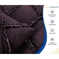 thumbnail image 3 of HNB Store 3pc Duvet Cover Set | Microfiber Made | Twin/Twin-XL Size Duvet Cover with 2 Pillowcases | Plum | Diamond Ruffle, 3 of 7