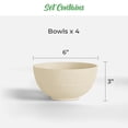 thumbnail image 4 of Wheat Straw Bowls Set of 4 Large Unbreakable Bowls - Microwave Safe Bowls - Dishwasher Safe Reusable, 4 of 7