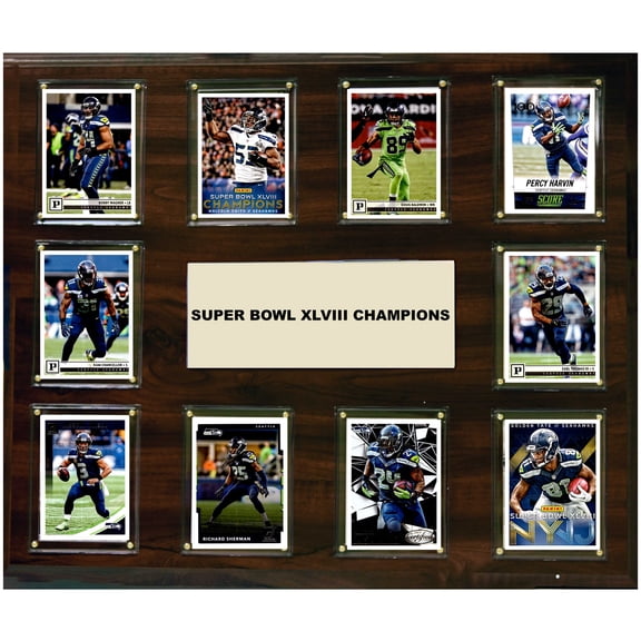 Seattle Seahawks Super Bowl XLVIII Champions 15'' x 18'' Plaque