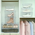 thumbnail image 6 of Mainstays Clear Glossy Plastic Extra Wide Closet Storage Shoe Organizer Shoe Box with Lid for Shoe Storage, 6 of 7