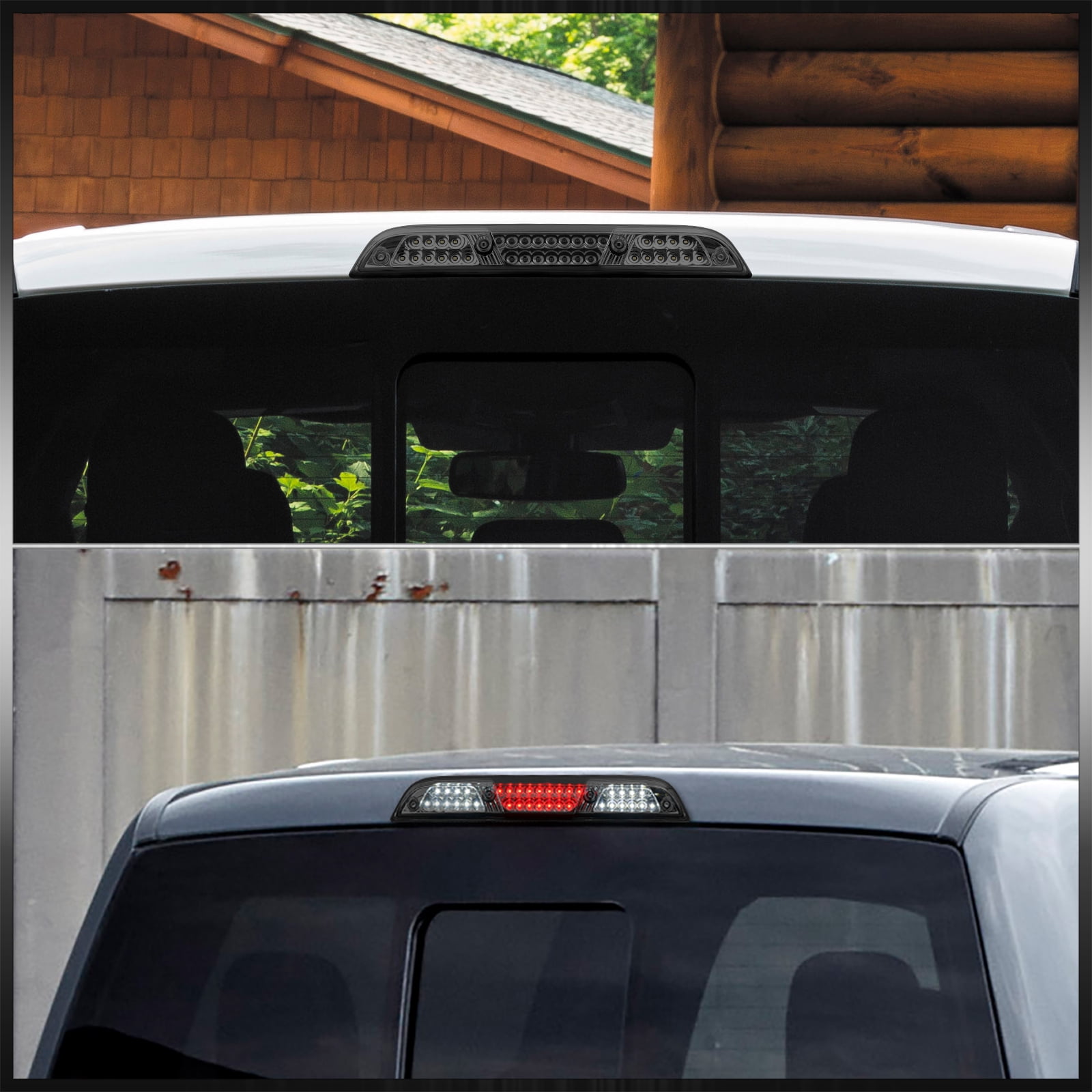 AJP Distributors Smoke LED Third 3RD Brake Light Cargo Roof Center High Mount Tail Lamp Compatible/Replacement For Ford F150 F250 F350 F450 Ranger Maverick 2015 2016 2017 2018 2019 2020 2021 2022 2023