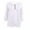 White, variant on Women's Flared 3/4 Sleeve Shirts Solid Round Neck Tunic Tops Pleated T-Shirt Button Decoration Bottoming Blouse