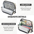 thumbnail image 5 of Standing Pencil Case with Base Large Capacity Stationery Pouch Pen Bag with Zipper for Women Men Lily Motifs Pattern, 5 of 7