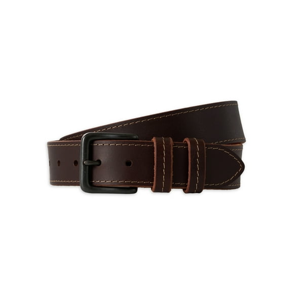 Wrangler Men's Distressed Leather Belt – Vegetable Tanned With Phoenix Emboss, 1.5 Inches Wide, Silver Buckle
