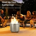 thumbnail image 2 of Smokeless Fire Pit, 16.5 Inch Portable Outdoor Firepit, Stainless Metal Steel Wood Burning Fireplaces with Removable Ash Pan and Poker, for Outside Bonfire Backyard Patio Camping, 2 of 6