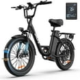 thumbnail image 5 of URLIFE 3.0 Fat Tire Ebike, 20" Electric Bicycles for Adult, 750W Peak Motor, 48V 13AH Remobavle Battery, 7-Speed Commuting Ebike, UL2849-Black, 5 of 13