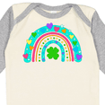 thumbnail image 4 of Inktastic St. Patrick's Day Rainbow with Clover, Hearts and Stars Boys or Girls Long Sleeve Baby Bodysuit, 4 of 5