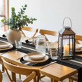 thumbnail image 6 of Black Beige Striped Round 13 Inch Placemats Set of 2, Modern Farmhouse Retro Lines HeatResistant Non Slip Place Mats for Dining Table, Wipeable Braided Kitchen Table Mats for Housewarming, 6 of 9