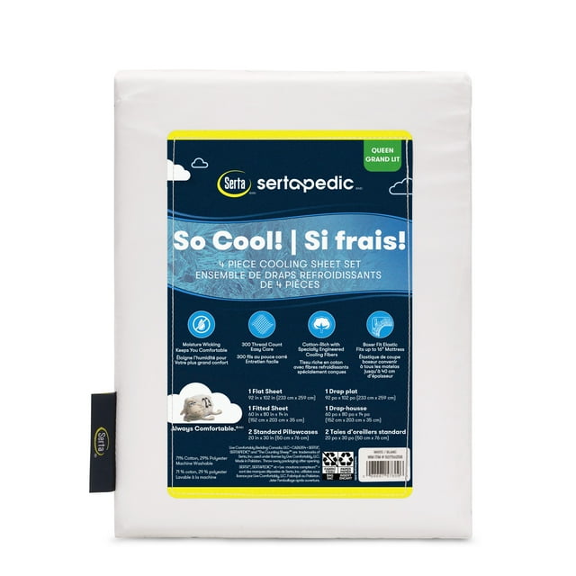 Sertapedic So Cool! 4pc Cooling Sheet Set