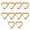 Gold, variant on 10 Pieces Stylish Heart Shaped Aluminum Carabiner Keychain Portable for Climbing Camping and Projects Supplies
