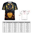 thumbnail image 2 of Halloween Scary Night Full Moon Women's Short Sleeve T-Shirt Crew Neck Casual Summer Trendy Loose Fit Tops, 2 of 6