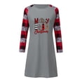 thumbnail image 5 of BLTIBY Christmas Sweatshirt Dress for Women 2024 Xmas Print Winter Fall Round Neck Soft Casual Long Sleeve Fashion Pullover Dresses Outfit with Pockets Trendy Gray M, 5 of 8
