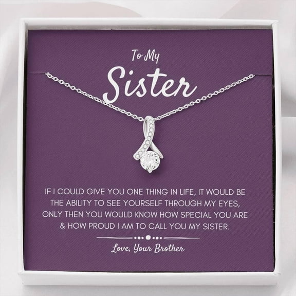 Personalized Brother to Sister Gift, I'm Proud of You, Gift for Sister from Brother, To My Sister Necklace, Sister Birthday Gift, Raksha Bandhan Gift