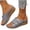 Gray, variant on Summer Orthopedic Sandals for Women Solid Color Wedge Heel Open Toe Beach Slides with Arch Support