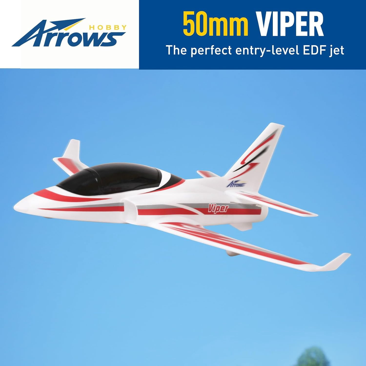 Arrows RC 50mm Viper EDF Jet PNP with Vector Stabilization (No Battery,Charger,Radio)