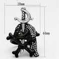 thumbnail image 2 of Luxe Jewelry Designs Unisex Black Ion Plated Skull Shaped Ring with Black Diamond Crystals - Size 8, 2 of 4