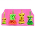 thumbnail image 2 of Molde de pastel de silicona con campana navideña Jingle Bells Molde de silicona navideño Molde de chocolate Herramienta para hornear para decoración de pasteles y moldes para fiestas navideñas Yamlym, 2 of 5