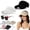 2pcs-d, variant on Women's Breathable Knit Sun Visor Hat,Ponytail Wide Brim Sports Cap for Running