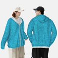 thumbnail image 6 of Daiia Blue Glitter UPF 50+ Sun Protection Hoodie Jacket Lightweight Long Sleeve Sun Shirt for Women Men with Pocket Hiking Outdoor-X-Large, 6 of 9