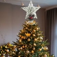 thumbnail image 4 of RBCKVXZ Christmas Tree Topper, Rattan Star Treetop Xmas Tree Decorations with Light, Star Tree Toppers for Indoor Holiday Party Xmas Decorations, 4 of 6